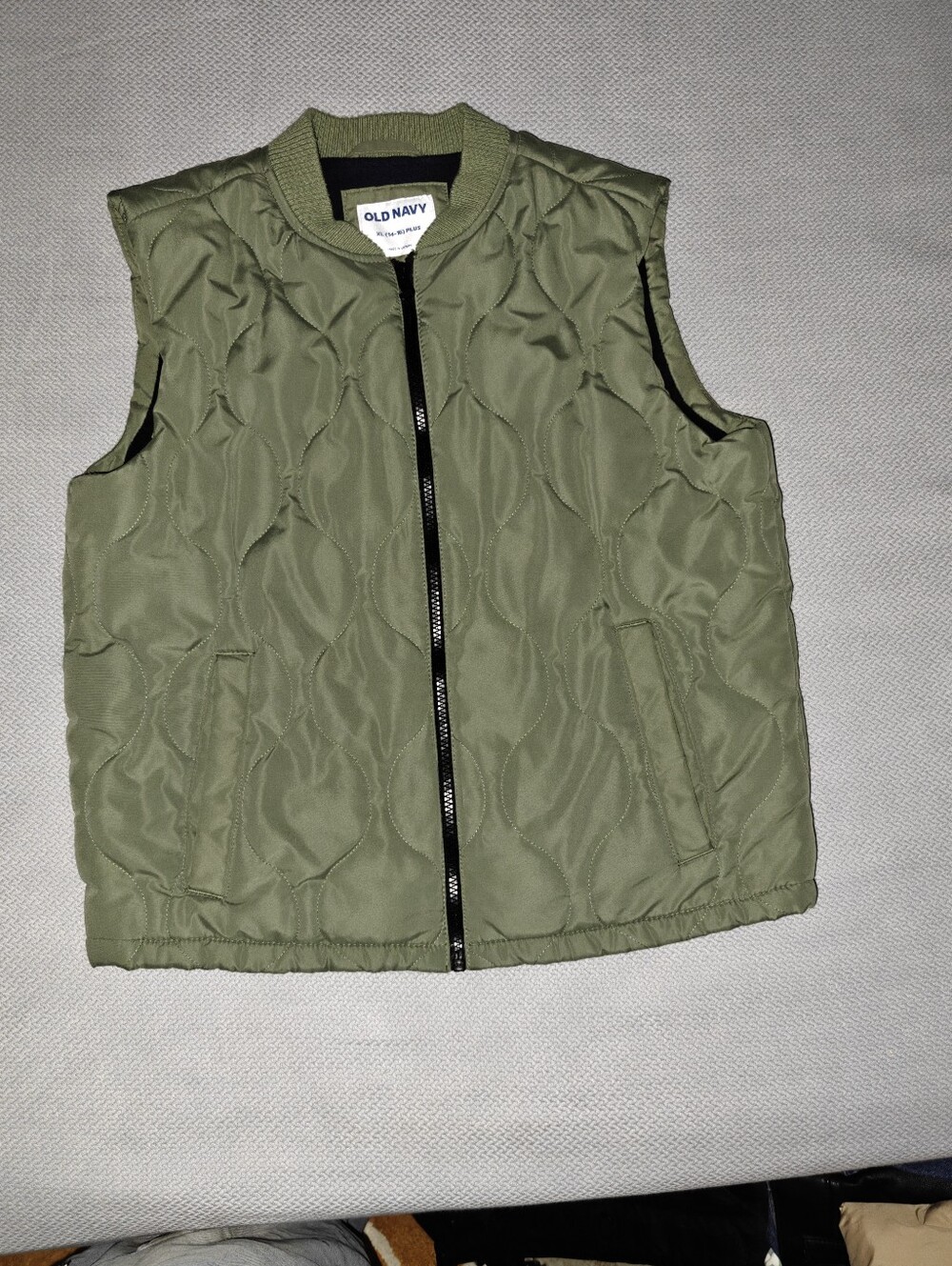Old Navy Olive Quilted Kids Puffer Vest